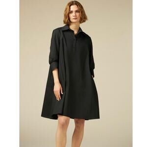 Lenora by Dina Yang black causal Ali swing shirt dress size medium